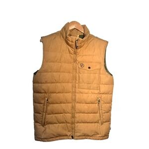Fjallraven Mens Brown Tan Down Puffer Ovik Lite Vest Rare Size L Rare!